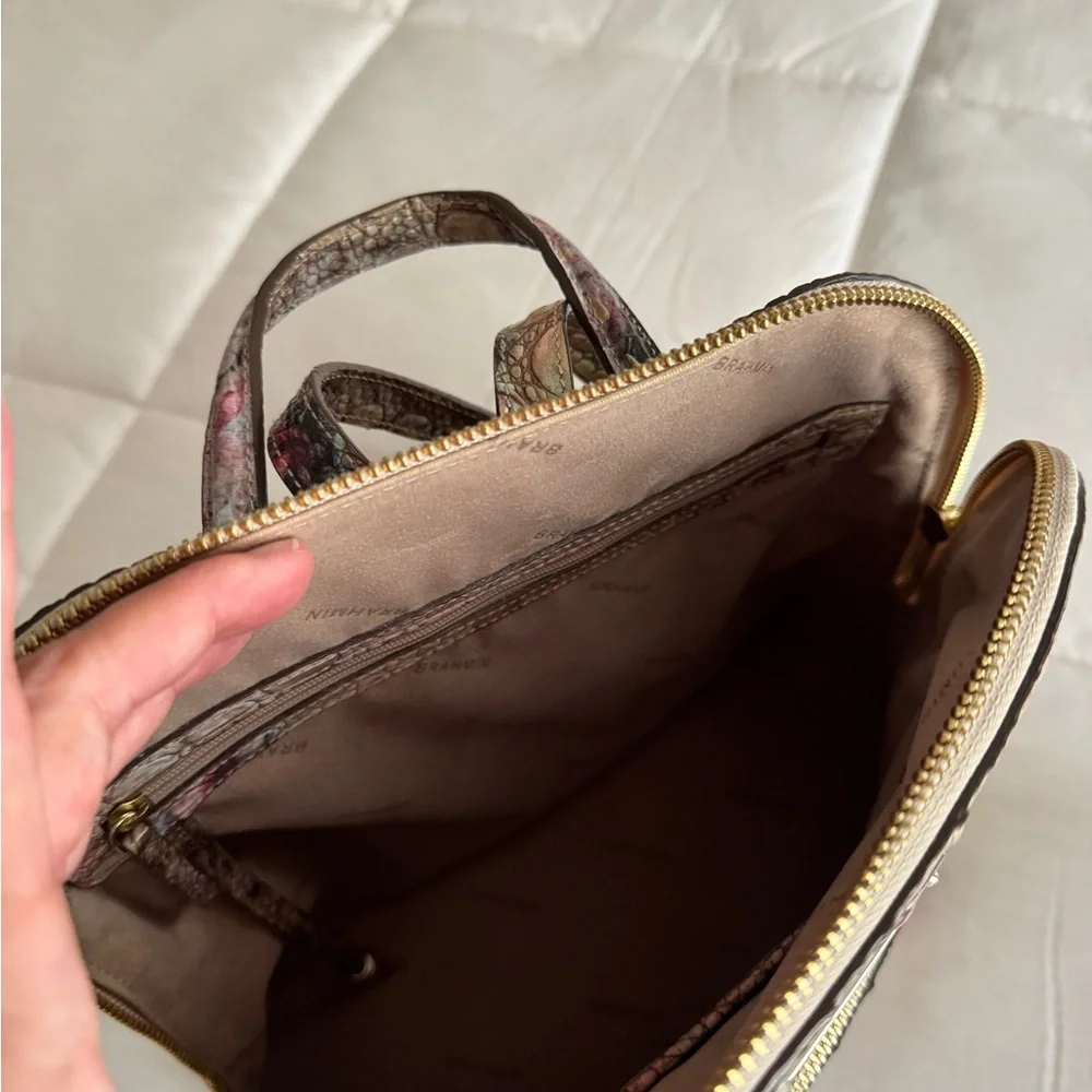 Brahmin Iridescent Croc-Embossed Felicity Backpack in Multicolor